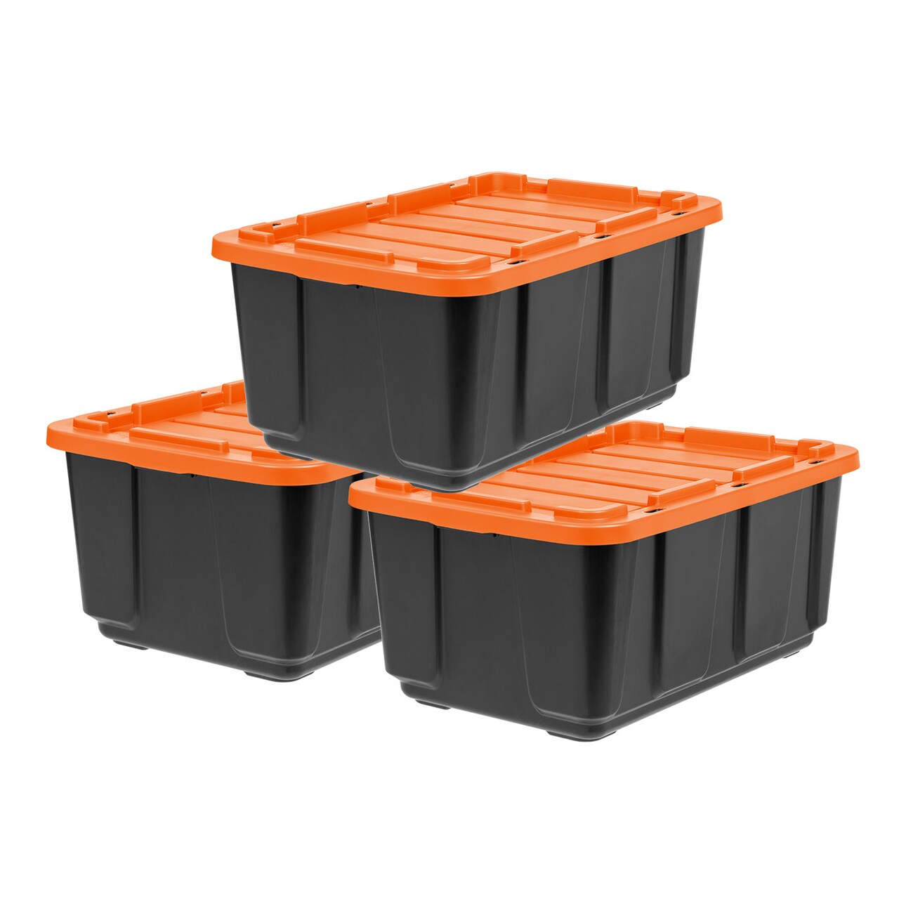 IRIS USA 27Gal Heavy-Duty Storage Plastic Bin Tote Container for Garage with Durable Lid